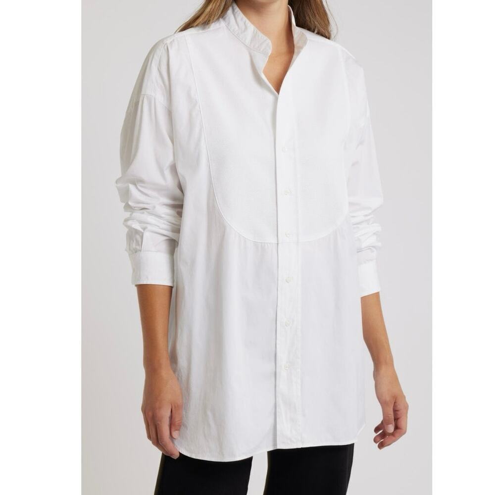 Frank & Eileen white VICTORIA cotton long sleeve shirt plus XL tuxedo poplin
